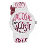 Lacoste Goa Silicone – White/Red-Pink Unisex watch #2020053