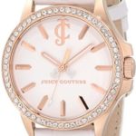 Juicy Couture Women’s 1900968 Jetsetter White Leather Strap Watch