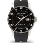 LOCMAN Watch Island Time Quartz 40mm Case 5ATM Black Strap Black Sapphire Dial