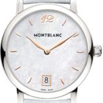 Montblanc Women’s Star Classique 108765 Silver Alligator Leather Swiss Quartz Watch