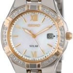 Seiko Women’s SUT068 Dress Solar Classic Diamond-Accented Two-Tone Stainless Steel Watch