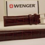 Wenger Watch Band 91189 20mm Bordeaux/Wine Leather Mens Strap/Watchband w/Pins