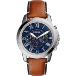 Fossil Grant Chronograph Dark Brown Leather Watch
