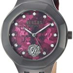 Versus by Versace Men’s ‘LAGUNA CITY’ Quartz Stainless Steel and Leather Casual Watch, Color:Red (Model: VSP350117)