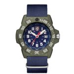 Luminox Men’s ‘SEA’ Swiss Quartz Stainless Steel and Nylon Casual Watch, Color:Blue (Model: 3503.ND)