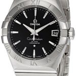 Omega Constellation Co-Axial Stainless Steel Automatic Mens Watch Black Dial Date 123.10.38.21.01.001
