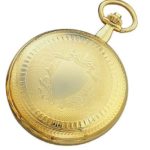 Charles-Hubert, Paris 3909-G Classic Collection Gold-Plated Hunter Case Mechanical Pocket Watch