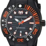 Technomarine Men’s ‘Reef’ Quartz Stainless Steel and Silicone Casual Watch, Color:Black (Model: TM-515028)