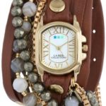 La Mer Collections Women’s LMMULTI2011 Positano Cognac Leather Wrap Band Watch