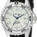 Momentum Women’s Quartz Stainless Steel and Rubber Diving Watch, Color:Black (Model: 1M-DN11WS1B)