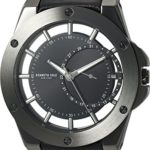 Kenneth Cole New York Men’s ‘Transparency’ Quartz Stainless Steel and Leather Dress Watch, Color:Black (Model: 10030785)