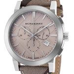 BURBERRY Men’s BU9361 Smoke Check Strap/Brown Stainless Steel Watch