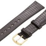 Hadley-Roma Men’s MSM700SA-200 20-mm Short Black Genuine Lizard Leather Watch Strap