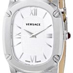 Versace Women’s VNB020014 COUTURE Stainless Steel Watch with White Leather Band