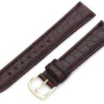 Hadley-Roma Men’s MSM717RB 180 18-mm Brown Crocodile Grained Leather Watch Strap