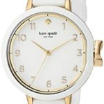 kate spade new york Women’s ‘Park Row’ Quartz Stainless Steel and Silicone Casual Watch, Color White (Model: KSW1441)