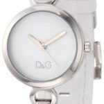 D&G Dolce & Gabbana Women’s DW0725 Cheesecake Round Analog Leather and Link Bracelet Watch