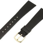 Hadley-Roma Men’s MSM700RA-190 19-mm Black Genuine Lizard Leather Watch Strap
