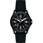 Traser Office Pro, Silicone with safety clasp Strap, Black, 42mm, 107103
