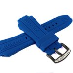 Swiss Legend 19MM Blue Silicone Watch Strap & Gunmetal Gray Stainless Buckle fits 53mm Neptune Watch