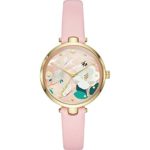 kate spade watches Gold-Tone and Lemonade Pink Leather Holland Watch