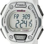 Timex Women’s Ironman 30-Lap Digital Quartz Mid-Size Watch, White/Silver-Tone – TW5K89400