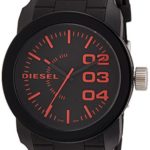 Diesel Men’s ‘Double Down’ Quartz Stainless Steel and Silicone Casual Watch, Color:Black (Model: DZ1777)