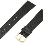 Hadley-Roma Men’s MSM700RA-200 20-mm Black Genuine Lizard Leather Watch Strap