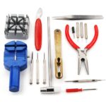 TRIXES 16 Piece Watch Repair Kit Set & Wrist Strap Adjust Pin Tool Kit Back Remover Fix
