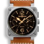 Bell & Ross Aviation Golden Heritage Black Dial Chronograph Automatic Mens Watch BR0394-GOLD-HER