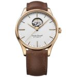 Louis Erard Men’s Heritage 41mm Brown Leather Band Rose Gold Plated Case Automatic Watch 60287PR51.BVR01