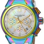 Technomarine Women’s ‘Sea’ Quartz Stainless Steel and Leather Casual Watch, Color:White (Model: TM-715038)