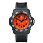 Luminox Men’s ‘SEA’ Swiss Quartz Stainless Steel and Rubber Casual Watch, Color:Black (Model: 3509.SC.SET)