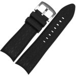 24mm Black Silicone Rubber watch Strap watch Band