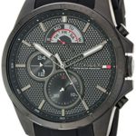 Tommy Hilfiger Men’s ‘COOL SPORT’ Quartz Resin and Silicone Casual Watch, Color:Black (Model: 1791352)