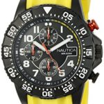 Nautica Men’s NAD17515G NSR 104 Analog Display Analog Quartz Yellow Watch