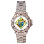 Pedre Men’s Silver-Tone Knights of Columbus Watch 0271SKC