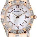 Bulova Women’s 98L197 Swarovski Crystal Rose Gold Tone Bracelet Watch
