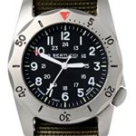 Bertucci A-2TR Vintage 12115 Mens Olive Titanium Nylon Band Black Quartz Dial Watch