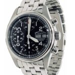 Armand Nicolet A9098A2-NR-M90 Chronograph Watch 38 mm Stainless Steel Swiss Made Black