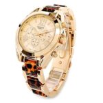 Leopard Gold Boyfriend Style Medium Size Roman Hours Geneva Fashion Women’s Watch