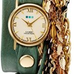 La Mer Collections Women’s Quartz Gold-Tone and Leather Watch, Multi Color (Model: LMMULTI2016312)