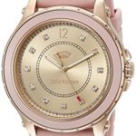 Juicy Couture Women’s ‘Hollywood’ Quartz Resin and Silicone Casual Watch, Color:Pink (Model: 1901417)