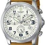 Victorinox Men’s 241579 “Infantry” Stainless Steel Watch with Beige Leather Band
