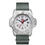 Luminox Men’s ‘SEA’ Swiss Quartz Stainless Steel and Nylon Casual Watch, Color:Grey (Model: 3257)