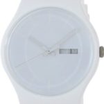 Swatch SUOW701 rebel white dial plastic strap unisex watch NEW
