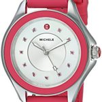 MICHELE Women’s ‘Cape Topaz’ Quartz Stainless Steel and Silicone Casual Watch, Color:Pink (Model: MWW27A000022)