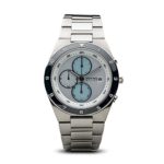 BERING Time 34440-707 Mens Solar Collection Watch with Stainless steel Band and scratch resistant sapphire crystal. Designed in Denmark.