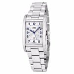 Oris Rectangular Date Stainless-Steel Womens Watch – Classic Rectangle Analog Silver Face Ladies Watch with Second Hand and Sapphire Crystal – Swiss Made Automatic Dress Watch for Women 561 7692 4031