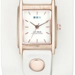 La Mer Collections Wanderlust 00200 0.5mm Leather Synthetic White Watch Bracelet